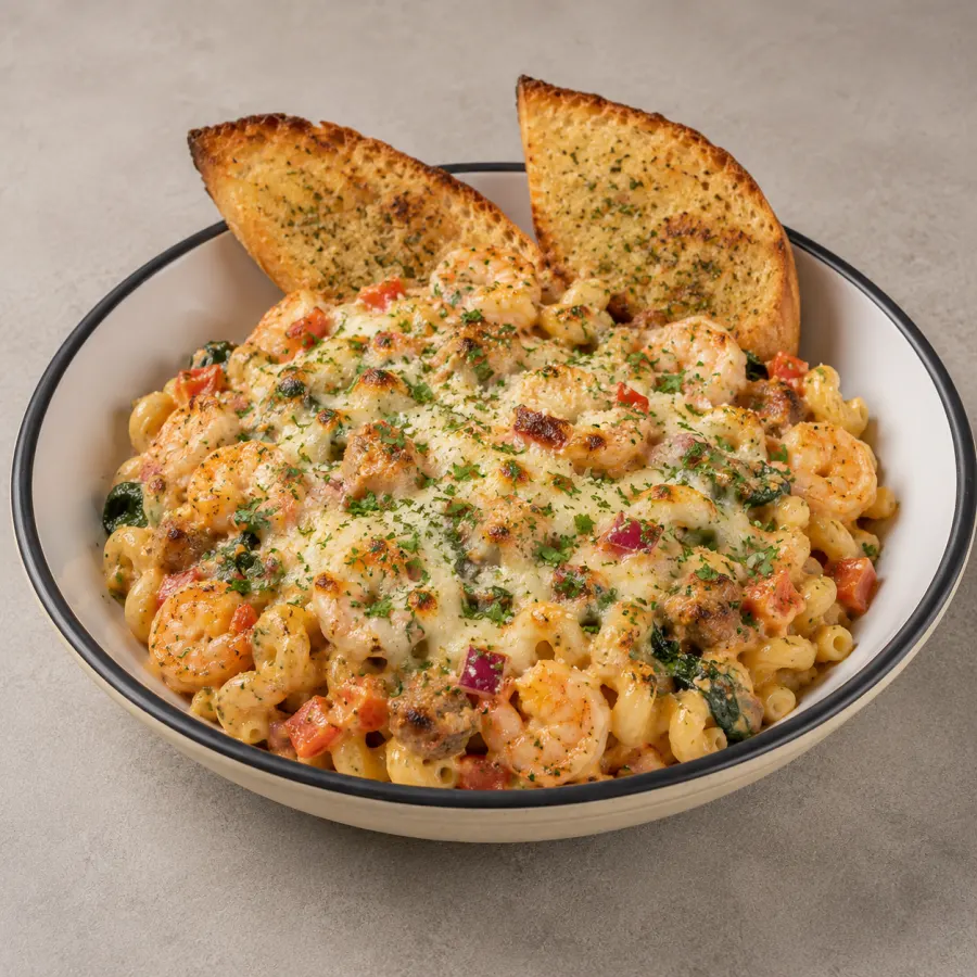 Baked Shrimp + Sausage Ziti