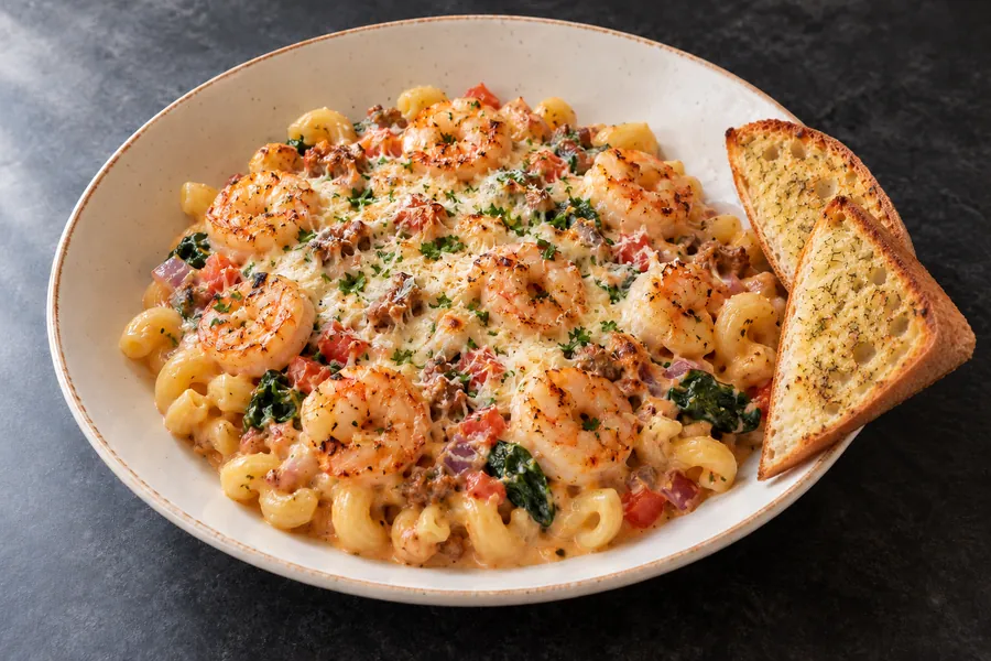 Baked Shrimp + Sausage Ziti