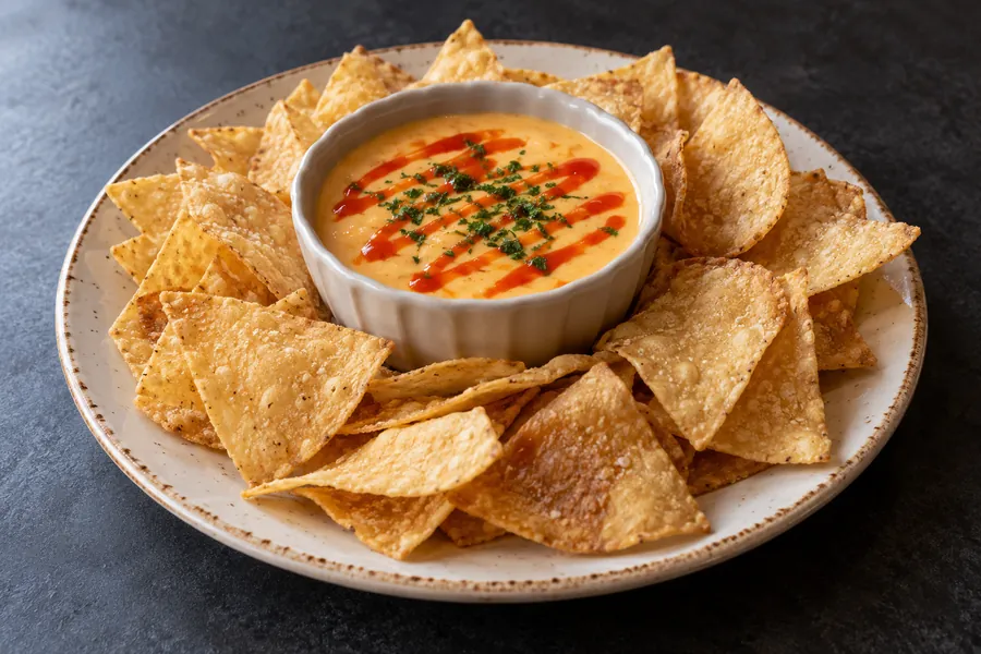Sriracha Queso Dip + Chips