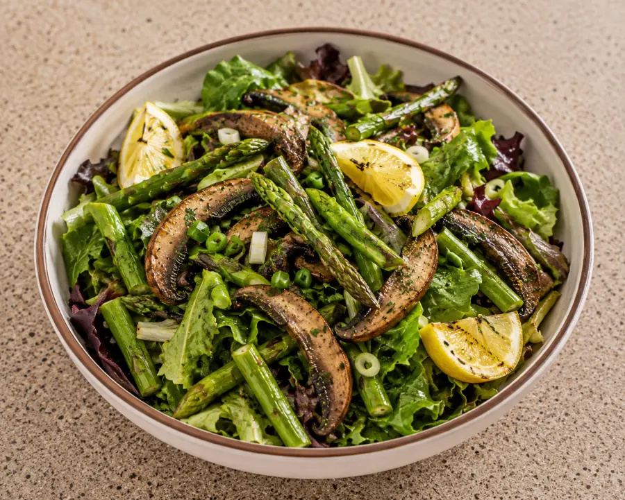 Grilled Portobello + Asparagus